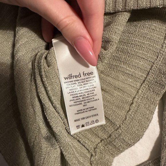 Wilfred Free TAMU TURTLENECK- DRY BASIL GREEN - (Size Medium) - Picture 6 of 7